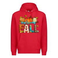 Red welcome fall Premium Hoodie - Zillion Design Studio