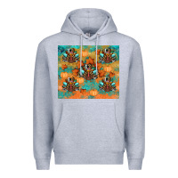 Heather Grey thanksgiving turkey fall Premium Hoodie - RanaPortraitStore