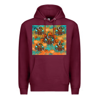 Burgundy thanksgiving turkey fall Premium Hoodie - RanaPortraitStore