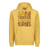 Antique Gold thick thighs and pumpkin pies Premium Hoodie - Zillion Design Studio