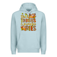 Blue Mist thick thighs and pumpkin pies Premium Hoodie - Zillion Design Studio