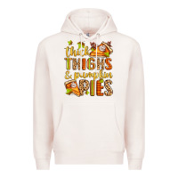Pale Pink thick thighs and pumpkin pies Premium Hoodie - Zillion Design Studio