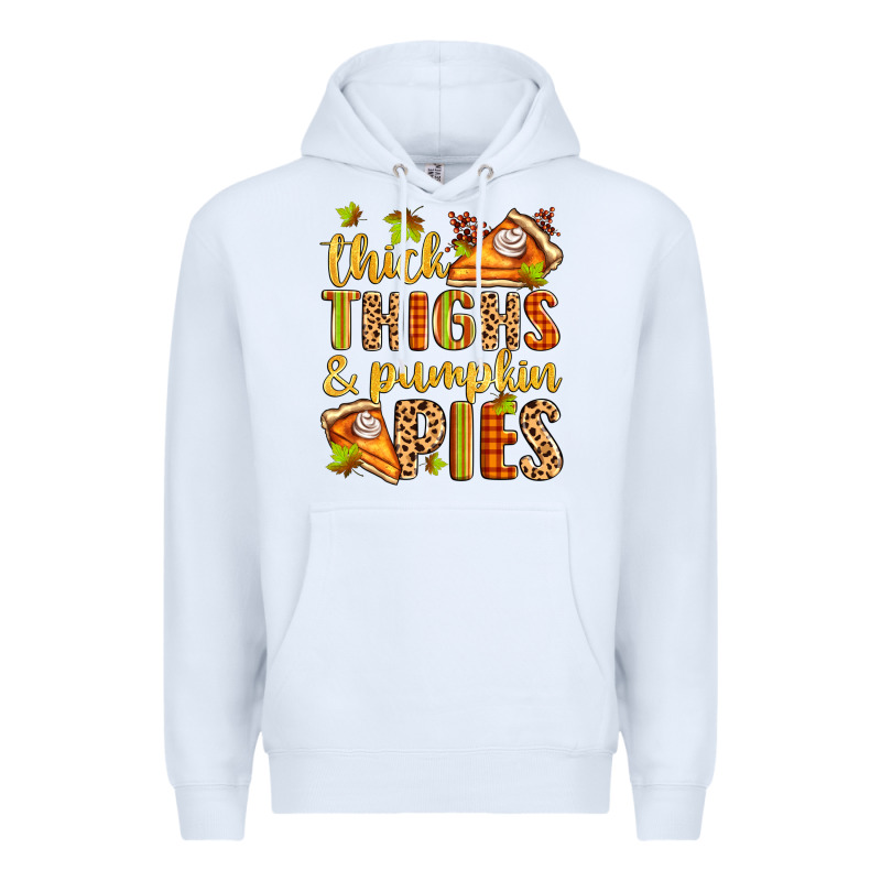 Thick Thighs And Pumpkin Pies Premium Hoodie by Zillion Design Studio | Teevron