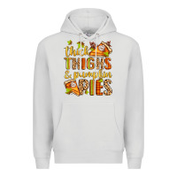 Dove Grey thick thighs and pumpkin pies Premium Hoodie - Zillion Design Studio