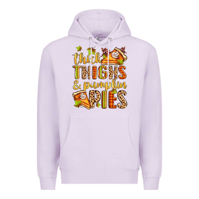 Thick Thighs And Pumpkin Pies Premium Hoodie by Zillion Design Studio | Teevron