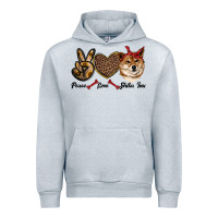 Heather Grey peace love shiba inu Urban Hoodie - RanaPortraitStore