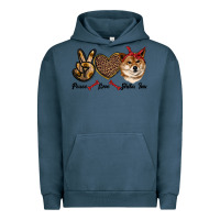 Pigment Midnight Navy peace love shiba inu Urban Hoodie - RanaPortraitStore