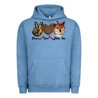 Pigment Pebble Blue peace love shiba inu Urban Hoodie - RanaPortraitStore