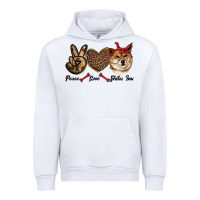 White peace love shiba inu Urban Hoodie - RanaPortraitStore