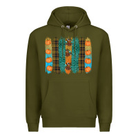 Army Green thanksgiving brushstrokes Premium Hoodie - RanaPortraitStore