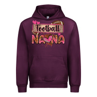 Mauve Wine football nana with leopard Urban Hoodie - Zillion Design Studio