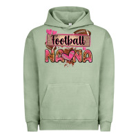Pigment Oil Green football nana with leopard Urban Hoodie - Zillion Design Studio