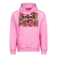 Fuchsia Pink football mini with leopard Urban Hoodie - Zillion Design Studio