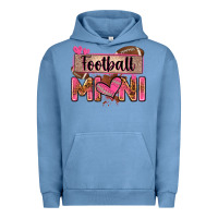 Pigment Pebble Blue football mini with leopard Urban Hoodie - Zillion Design Studio