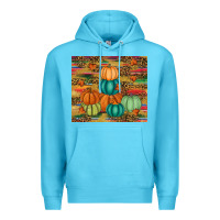 Ocean Blue pumpkin Premium Hoodie - RanaPortraitStore