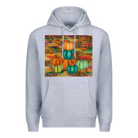 Heather Grey pumpkin Premium Hoodie - RanaPortraitStore
