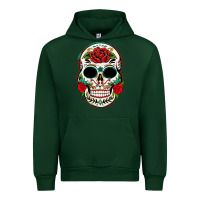 Forest Green mexican day of the dead Urban Hoodie - texasbilliewilder