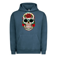 Pigment Midnight Navy mexican day of the dead Urban Hoodie - texasbilliewilder