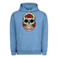 Pigment Pebble Blue mexican day of the dead Urban Hoodie - texasbilliewilder