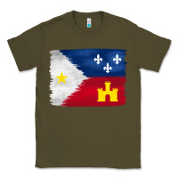 Army Green louisiana flag background Classic Tee - BarkalooDesign