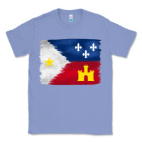 Colony Blue louisiana flag background Classic Tee - BarkalooDesign