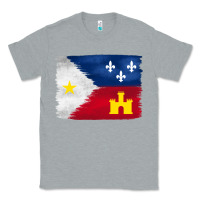 Heather Grey louisiana flag background Classic Tee - BarkalooDesign