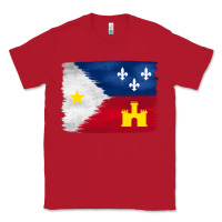 Red louisiana flag background Classic Tee - BarkalooDesign