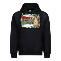 Merry And Bright Shiba Inu Urban Hoodie | Teevron