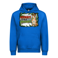 Cobalt merry and bright shiba inu Urban Hoodie - RanaPortraitStore