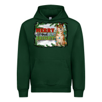 Forest Green merry and bright shiba inu Urban Hoodie - RanaPortraitStore