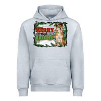 Heather Grey merry and bright shiba inu Urban Hoodie - RanaPortraitStore