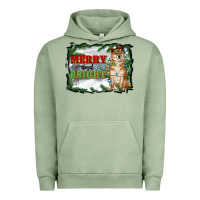 Pigment Oil Green merry and bright shiba inu Urban Hoodie - RanaPortraitStore
