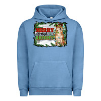 Pigment Pebble Blue merry and bright shiba inu Urban Hoodie - RanaPortraitStore