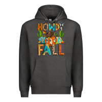 Charcoal Heather howdy fall Premium Hoodie - Zillion Design Studio
