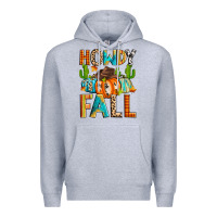 Heather Grey howdy fall Premium Hoodie - Zillion Design Studio