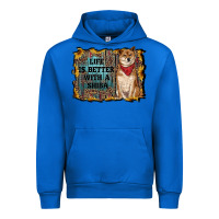 Cobalt life is better with a shiba Urban Hoodie - RanaPortraitStore