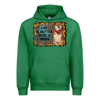 Emerald life is better with a shiba Urban Hoodie - RanaPortraitStore