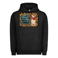 Pigment Black life is better with a shiba Urban Hoodie - RanaPortraitStore