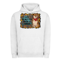 Pigment Lunar Rock life is better with a shiba Urban Hoodie - RanaPortraitStore