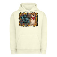 Pigment Pistachio life is better with a shiba Urban Hoodie - RanaPortraitStore