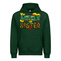 Forest Green softball sister with leopard Urban Hoodie - Zillion Design Studio