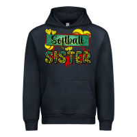 Navy softball sister with leopard Urban Hoodie - Zillion Design Studio