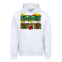 White softball sister with leopard Urban Hoodie - Zillion Design Studio