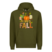 Army Green happy fall Premium Hoodie - Zillion Design Studio