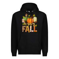 Black happy fall Premium Hoodie - Zillion Design Studio