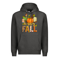 Charcoal Heather happy fall Premium Hoodie - Zillion Design Studio