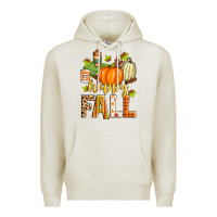 Oatmeal Heather happy fall Premium Hoodie - Zillion Design Studio