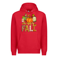 Red happy fall Premium Hoodie - Zillion Design Studio