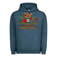 Pigment Midnight Navy dia de los muertos Urban Hoodie - texasbilliewilder