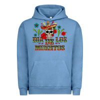 Pigment Pebble Blue dia de los muertos Urban Hoodie - texasbilliewilder